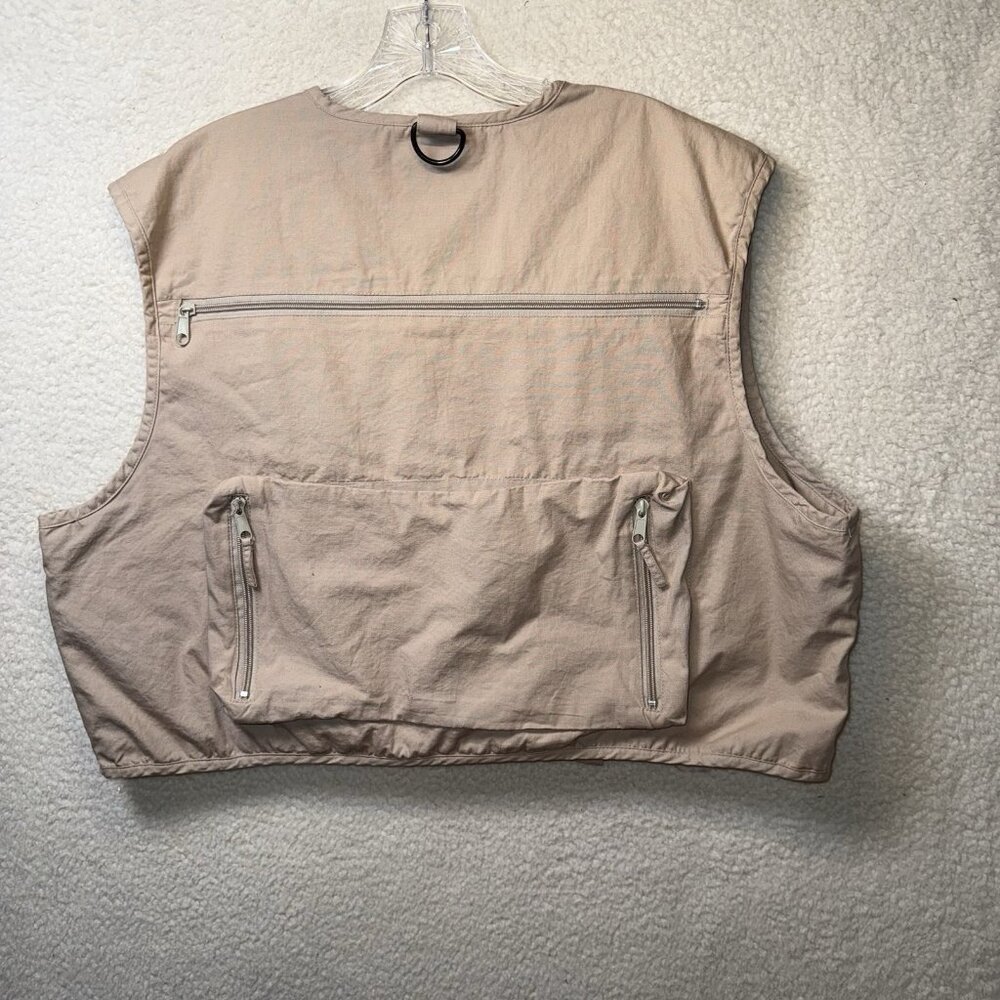 White River Fly Trout Fishing Outdoor Khaki Tackle Bait Vest Large Pockets - Picture 4 of 6